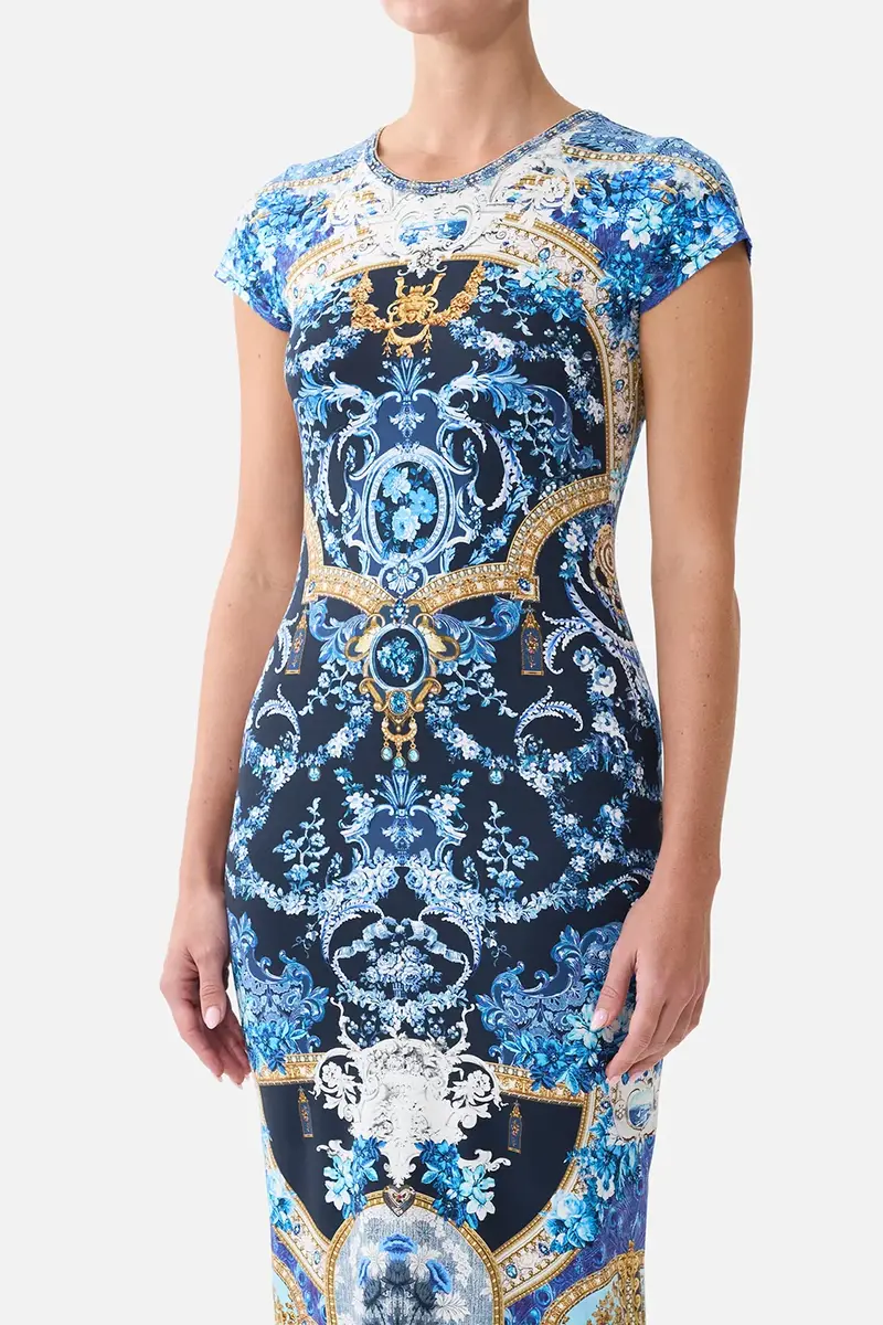 Camilla Cap Sleeve Jersey Midi Dress | Thumbnail 2