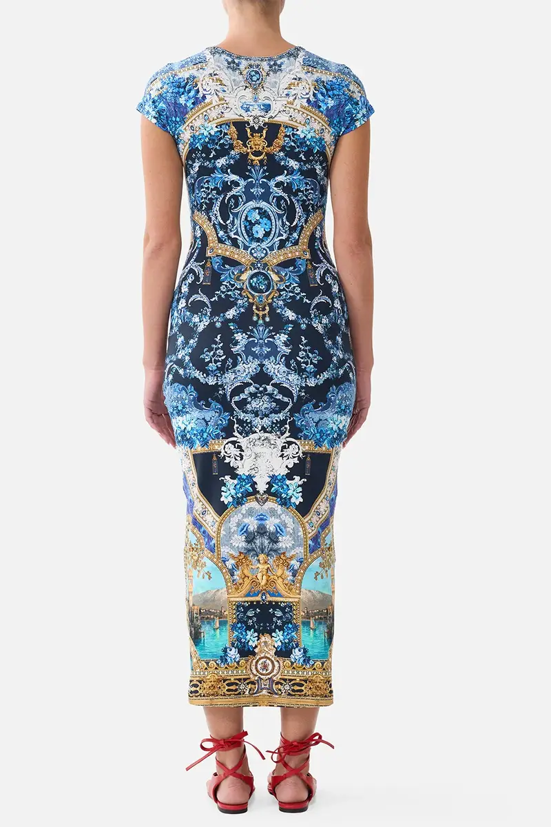 Camilla Cap Sleeve Jersey Midi Dress | Thumbnail 4