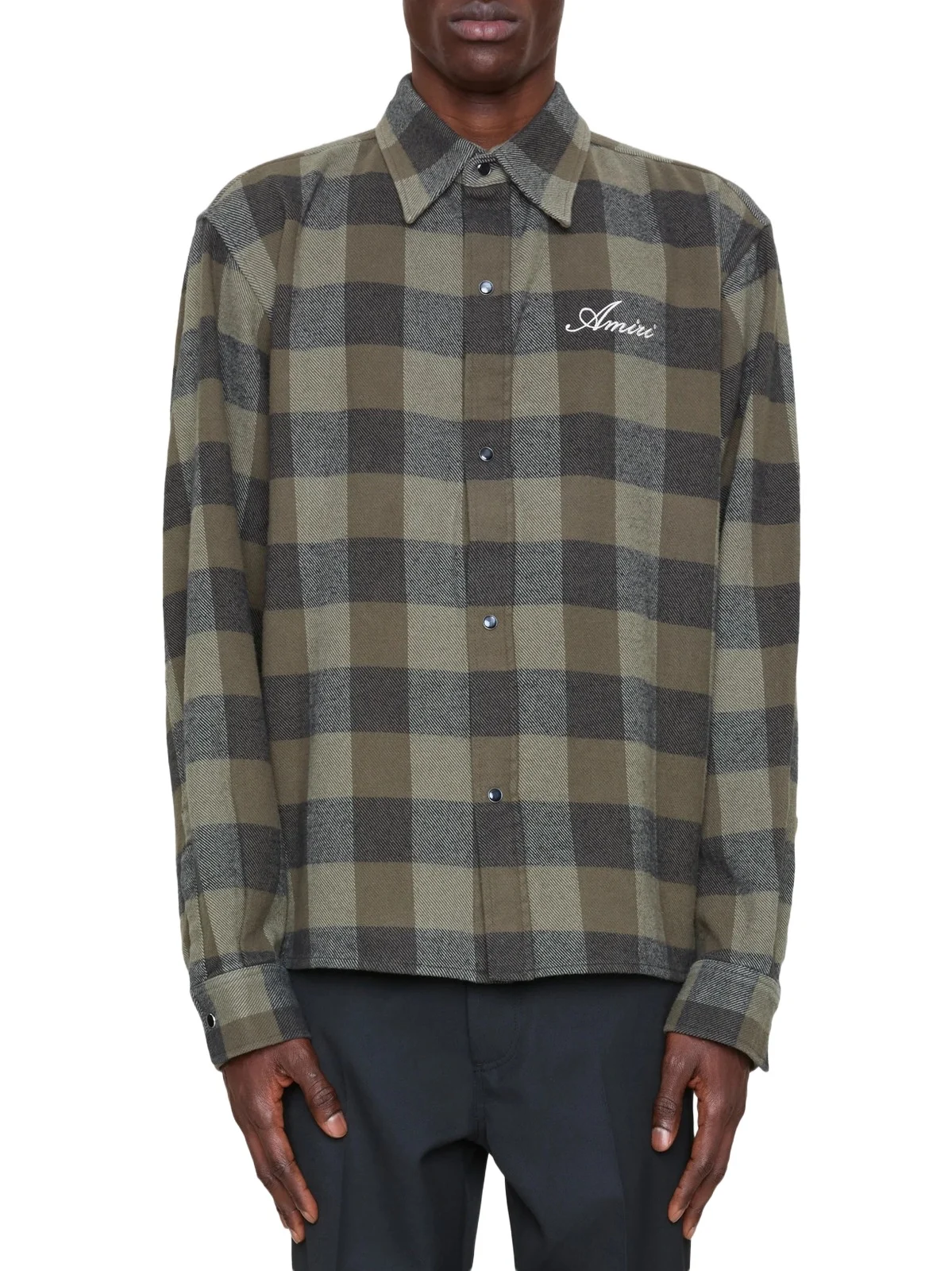 AMIRI Men's Oversized Heavy Cotton Flannel Shirt