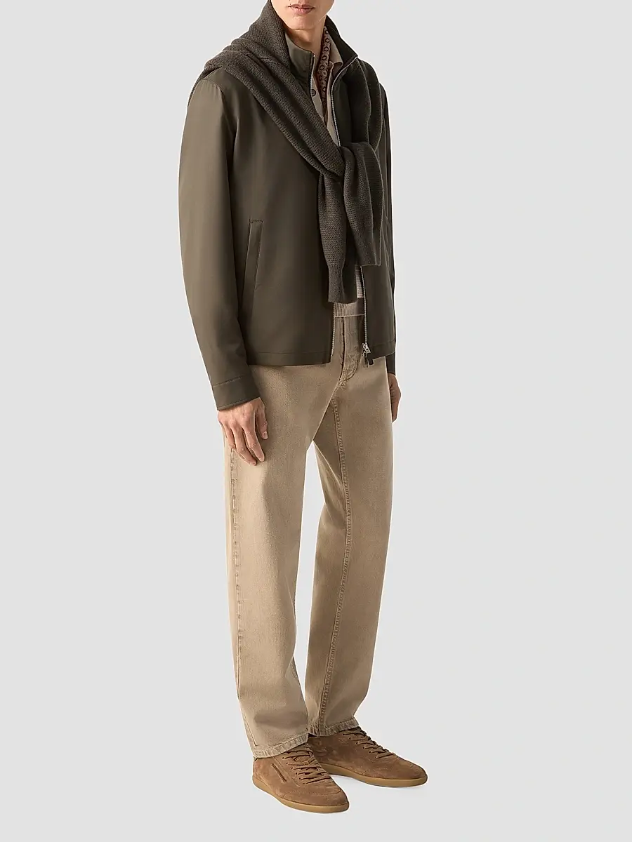 Zegna Men's Microfiber Motorin 100CC Blouson Jacket | Thumbnail 2 Zegna Men's Microfiber Motorin 100CC Blouson Jacket | Thumbnail 2