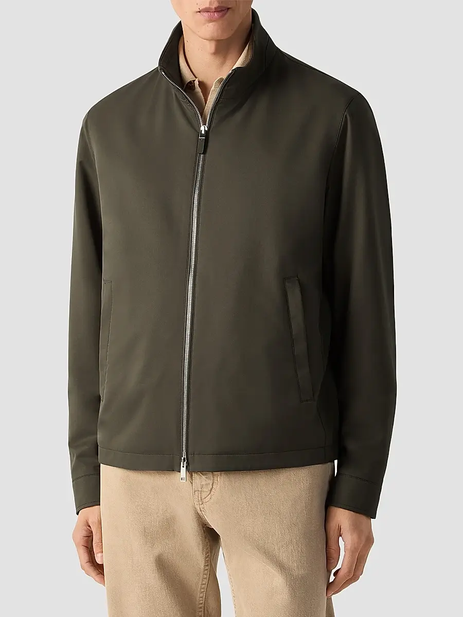Zegna Men's Microfiber Motorin 100CC Blouson Jacket | Thumbnail 3 Zegna Men's Microfiber Motorin 100CC Blouson Jacket | Thumbnail 3