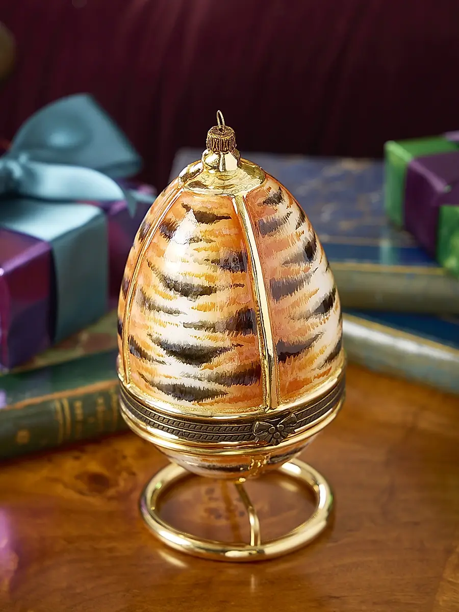 Komozja Tiger Hinged Egg Ornament | Thumbnail 2 Komozja Tiger Hinged Egg Ornament | Thumbnail 2