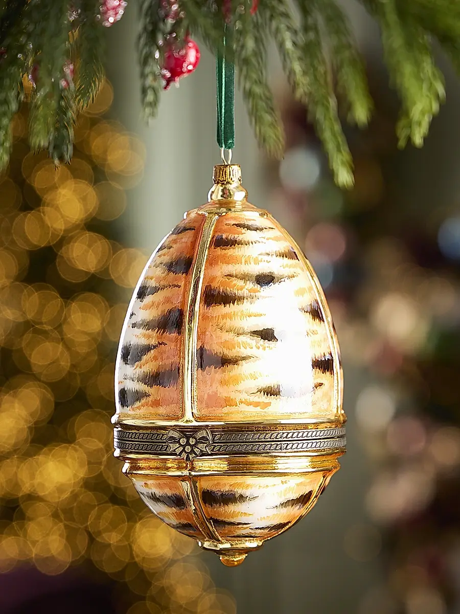 Komozja Tiger Hinged Egg Ornament | Thumbnail 3 Komozja Tiger Hinged Egg Ornament | Thumbnail 3