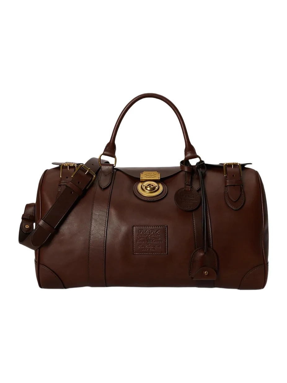 Polo Ralph Lauren Men's Heritage Lock Small Leather Duffel Bag