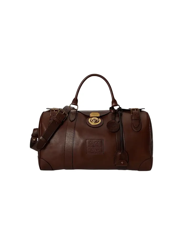 Polo Ralph Lauren Men's Heritage Lock Small Leather Duffel Bag