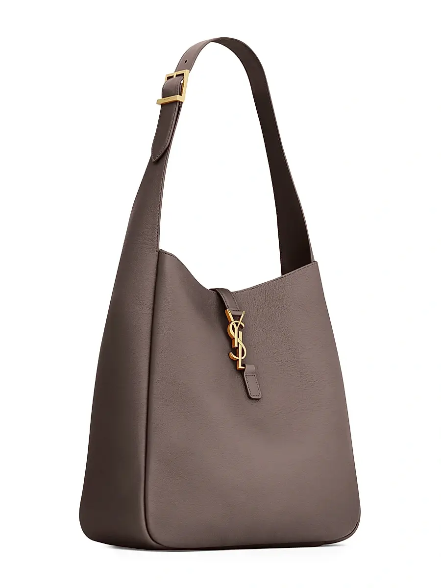 Saint Laurent Women's Le 5 À 7 Supple Large Shoulder Bag in Grained Leather - Arabica | Thumbnail 5 Saint Laurent Women's Le 5 À 7 Supple Large Shoulder Bag in Grained Leather - Arabica | Thumbnail 5