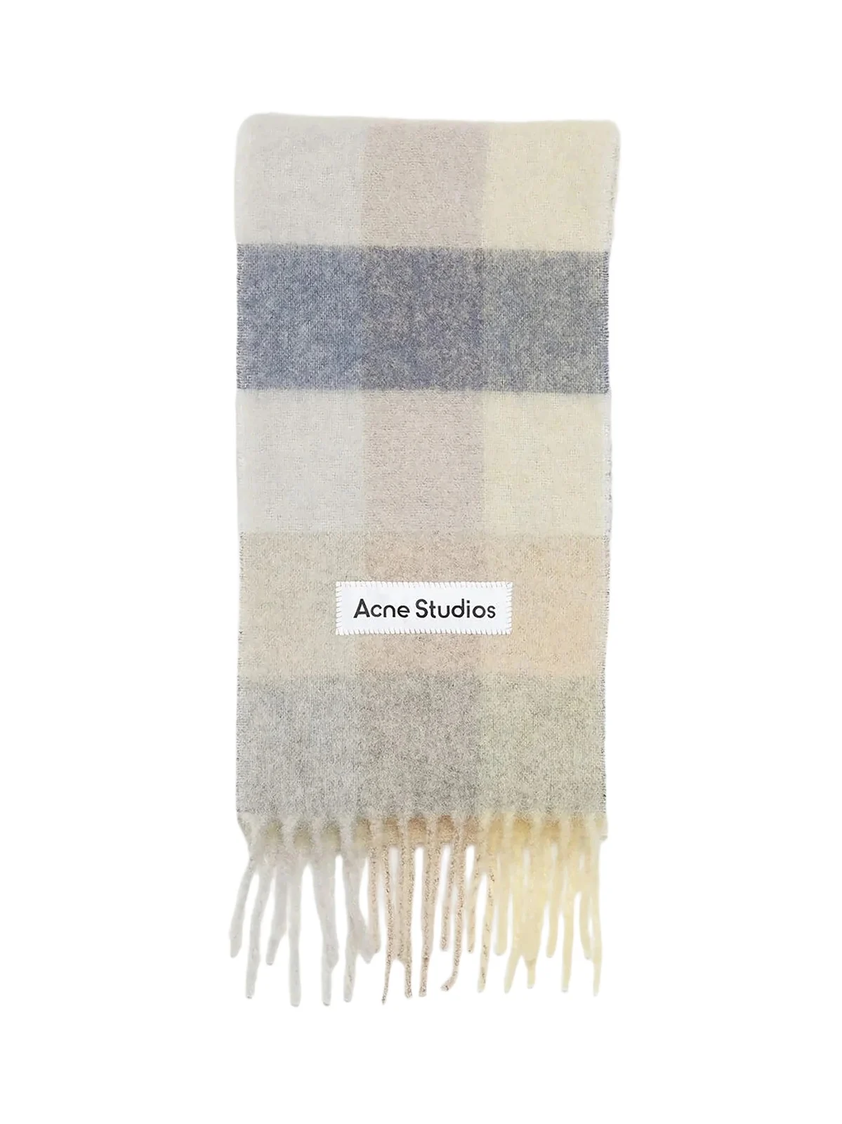 Acne Studios Men's Main Vally Checkered Fringe Scarf