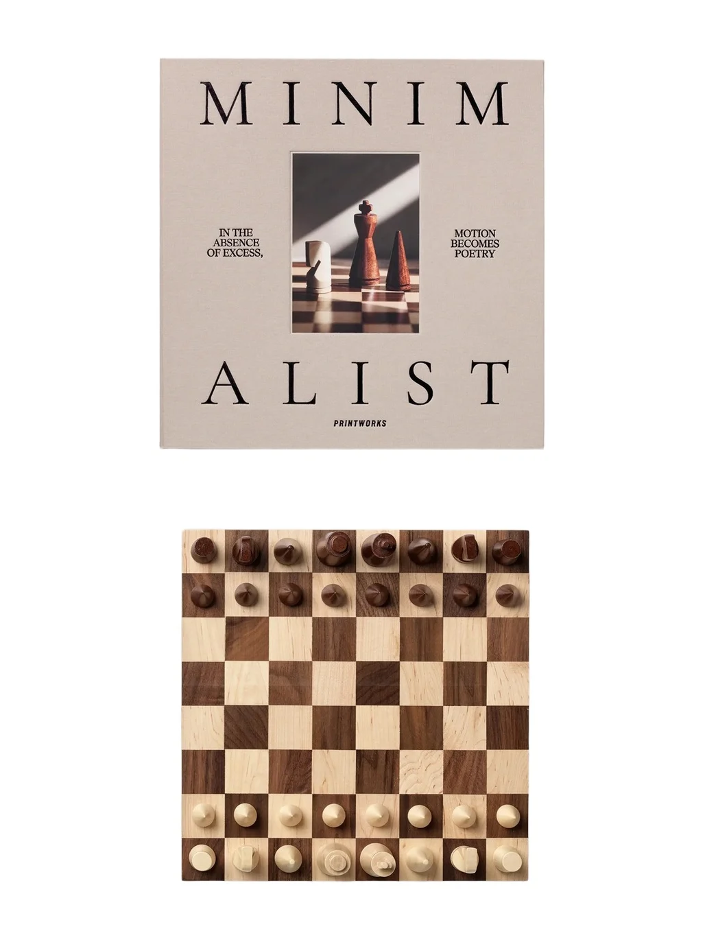 Printworks Minimalist Wood Chess Set