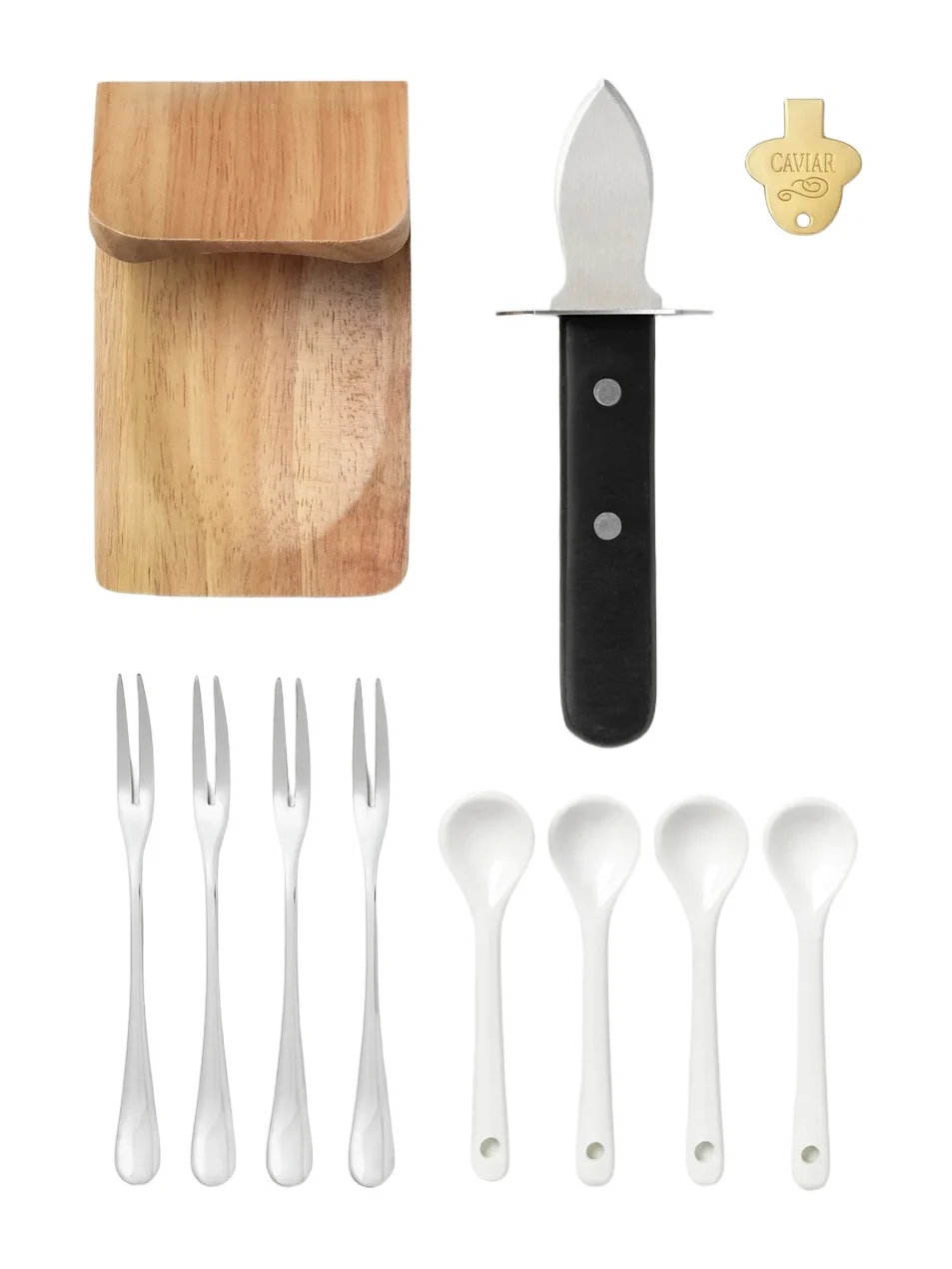 Printworks The Essentials 11-Piece Oyster & Caviar Tool Set