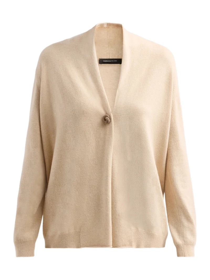 Women's Platinum Virgin Wool-Blend Cardigan