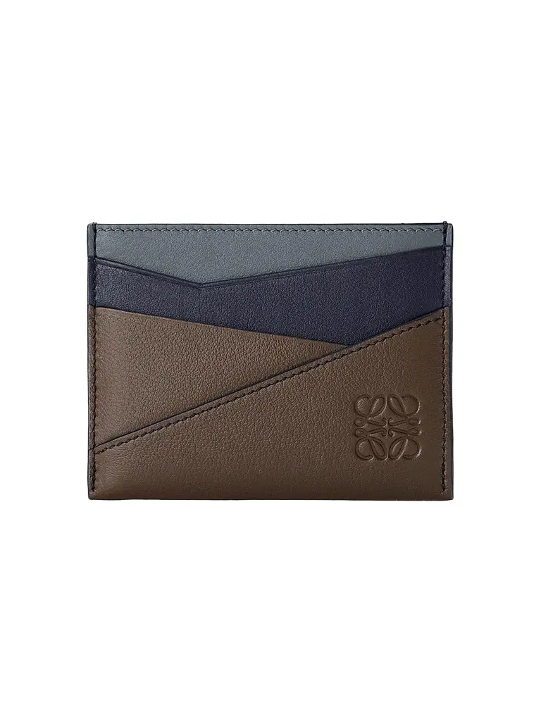 Loewe Men's Puzzle Edge Colorblocked Leather Card Case