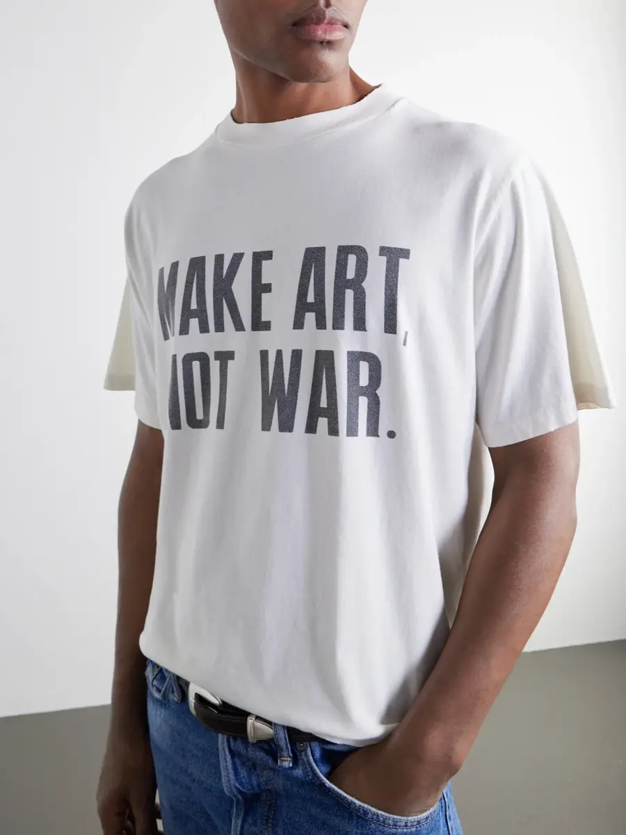 Remi Relief Make Art, Not War Printed Cotton-Jersey T-Shirt - Men | Thumbnail 5 Remi Relief Make Art, Not War Printed Cotton-Jersey T-Shirt - Men | Thumbnail 5