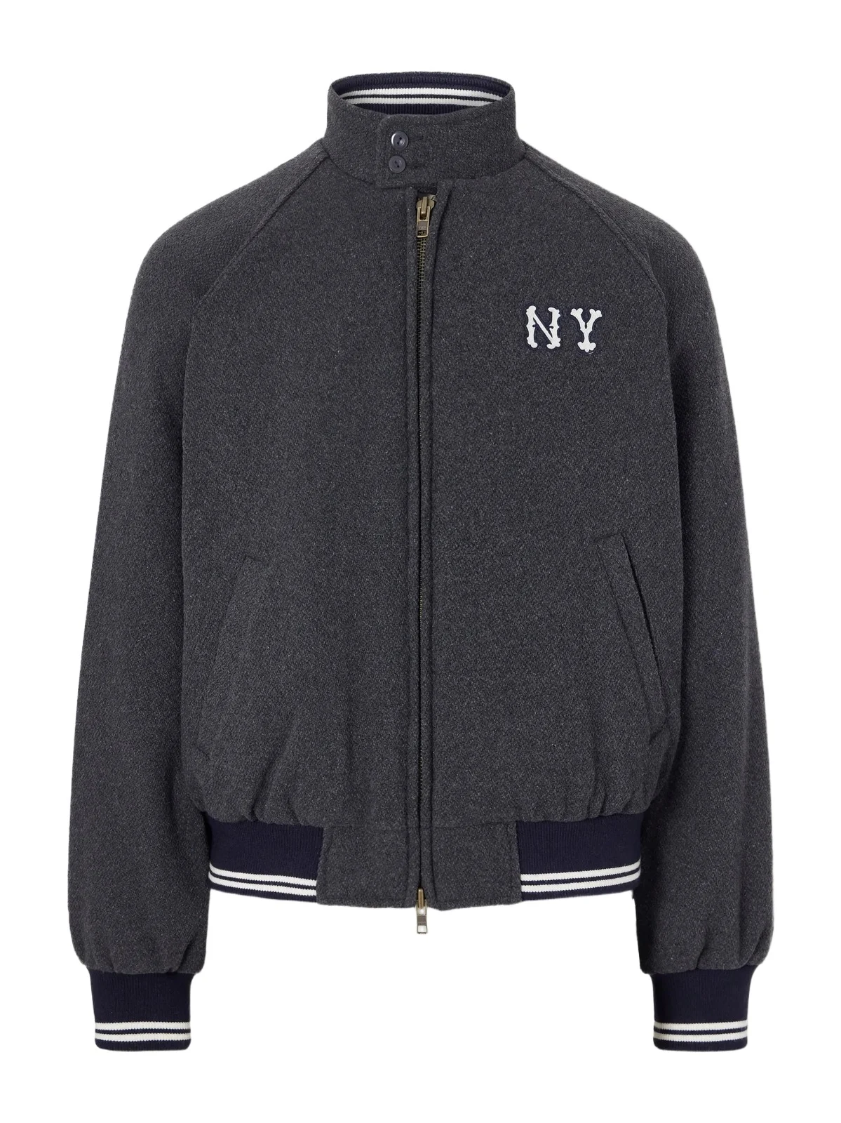 Aimé Leon Dore Ny Highlanders Logo-Embroidered Wool-Blend Varsity Jacket - Men