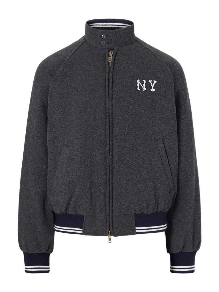 Aimé Leon Dore Ny Highlanders Logo-Embroidered Wool-Blend Varsity Jacket - Men