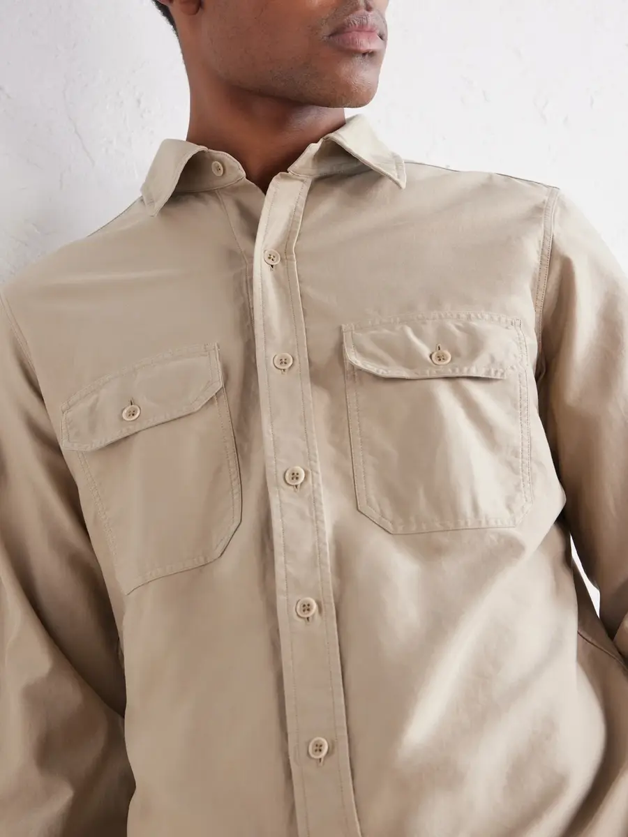 Tom Ford Garment-Dyed Cotton-Moleskin Shirt - Men | Thumbnail 5 Tom Ford Garment-Dyed Cotton-Moleskin Shirt - Men | Thumbnail 5