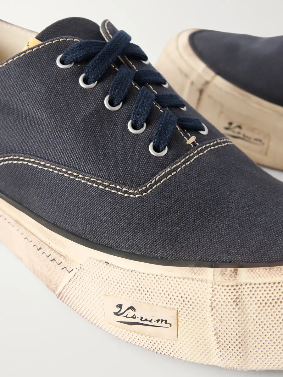 Visvim Logan Distressed Canvas Sneakers - Men | Thumbnail 5 Visvim Logan Distressed Canvas Sneakers - Men | Thumbnail 5