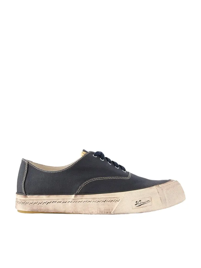 Visvim Logan Distressed Canvas Sneakers - Men