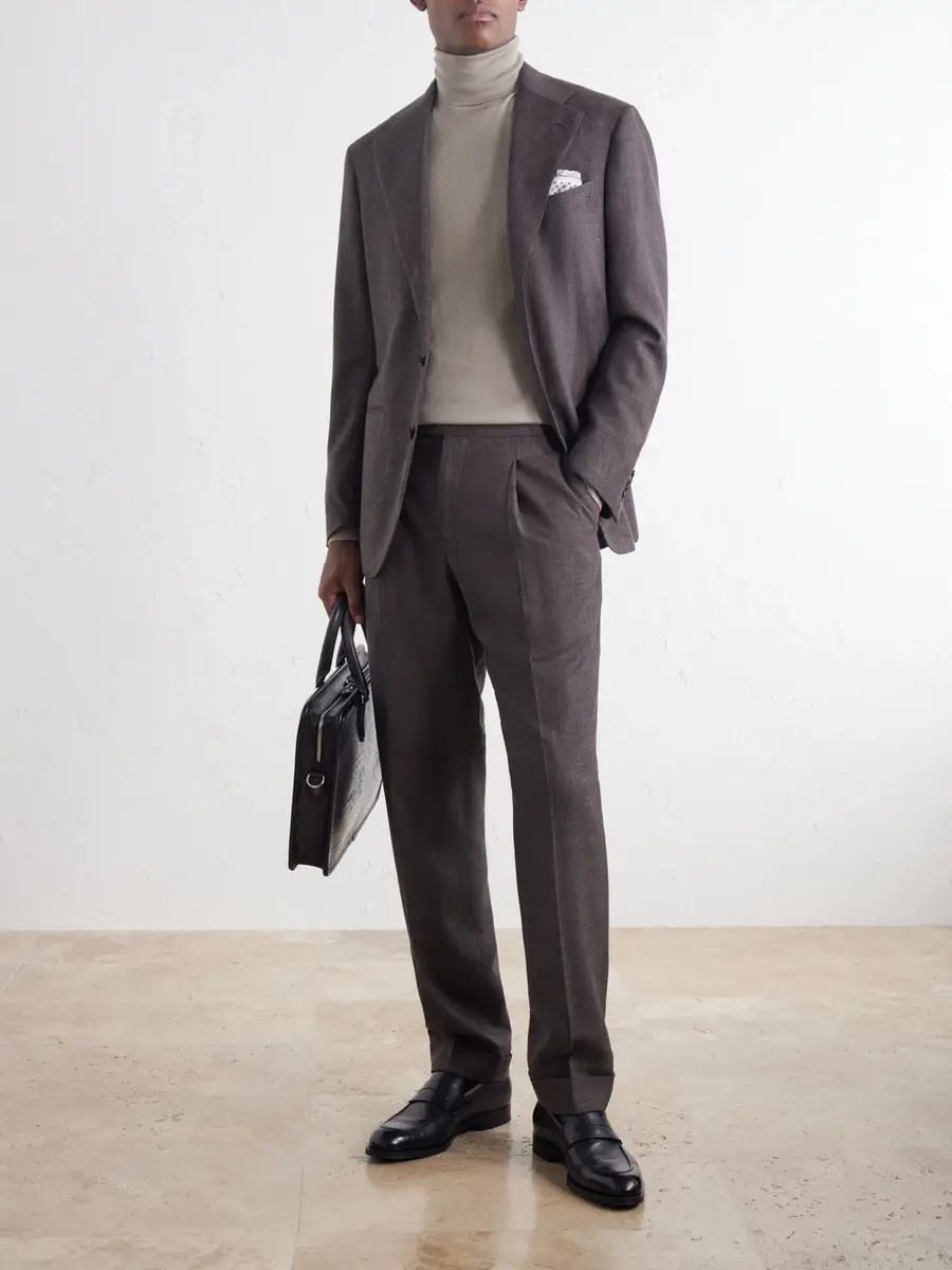 Zegna Cashmere and Silk-Blend Rollneck Sweater - Men | Thumbnail 2