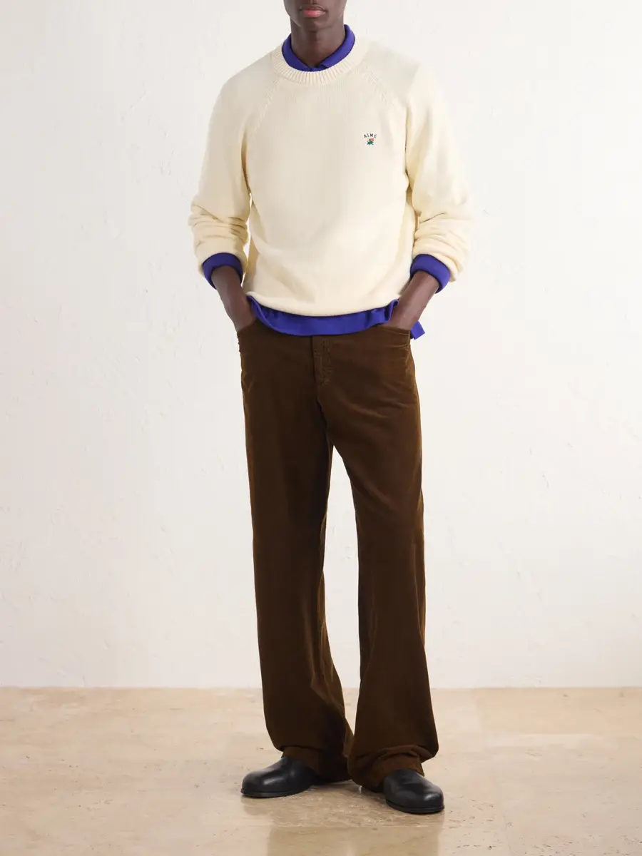 Aimé Leon Dore Logo-Embroidered Cotton Sweater - Men | Thumbnail 2 Aimé Leon Dore Logo-Embroidered Cotton Sweater - Men | Thumbnail 2