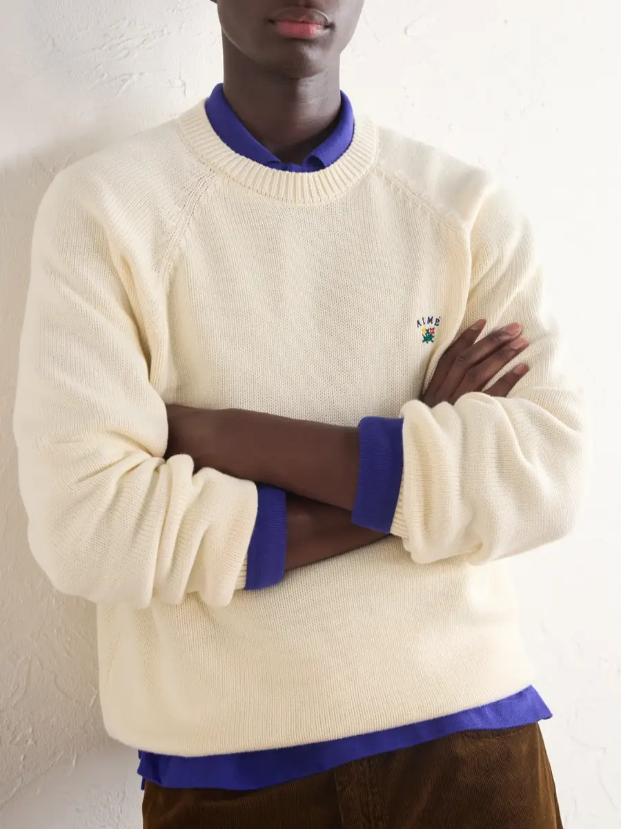 Aimé Leon Dore Logo-Embroidered Cotton Sweater - Men | Thumbnail 5 Aimé Leon Dore Logo-Embroidered Cotton Sweater - Men | Thumbnail 5