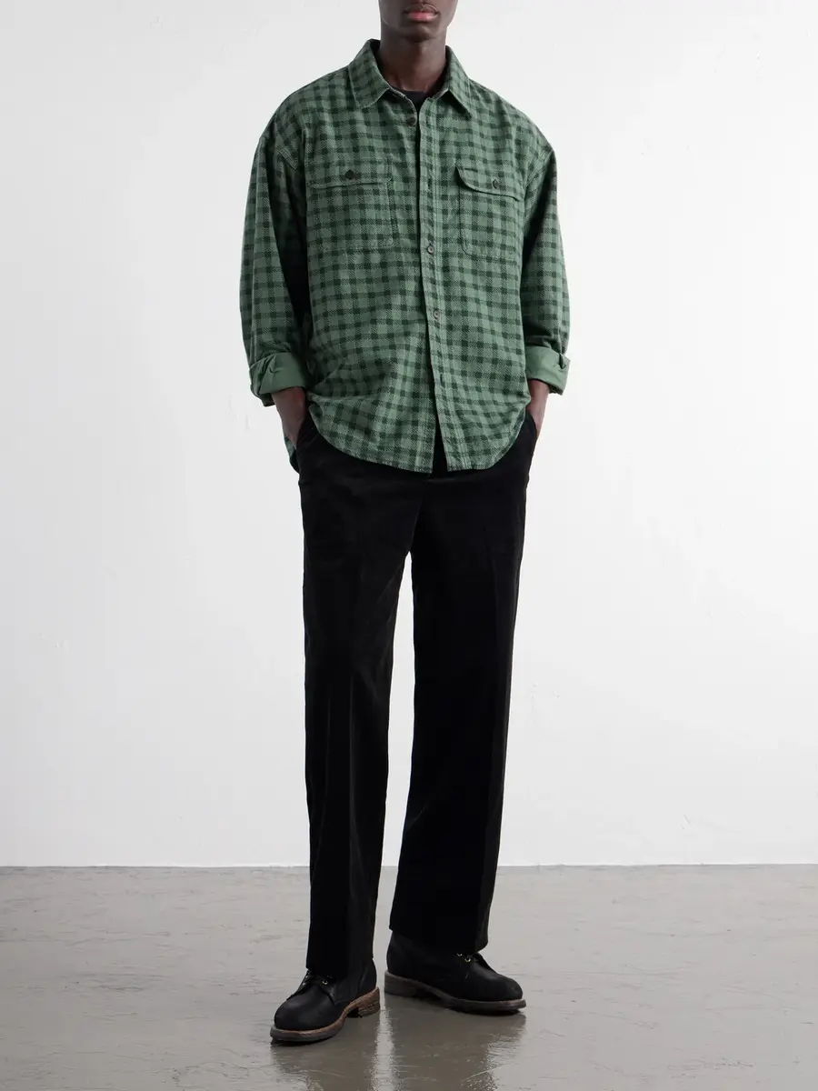 Visvim Langer Checked Brushed Cotton-Canvas Shirt - Men | Thumbnail 2 Visvim Langer Checked Brushed Cotton-Canvas Shirt - Men | Thumbnail 2