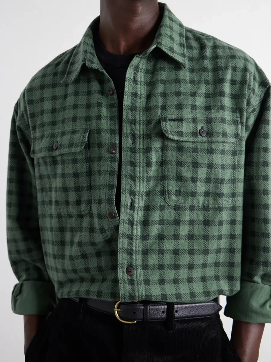 Visvim Langer Checked Brushed Cotton-Canvas Shirt - Men | Thumbnail 5 Visvim Langer Checked Brushed Cotton-Canvas Shirt - Men | Thumbnail 5