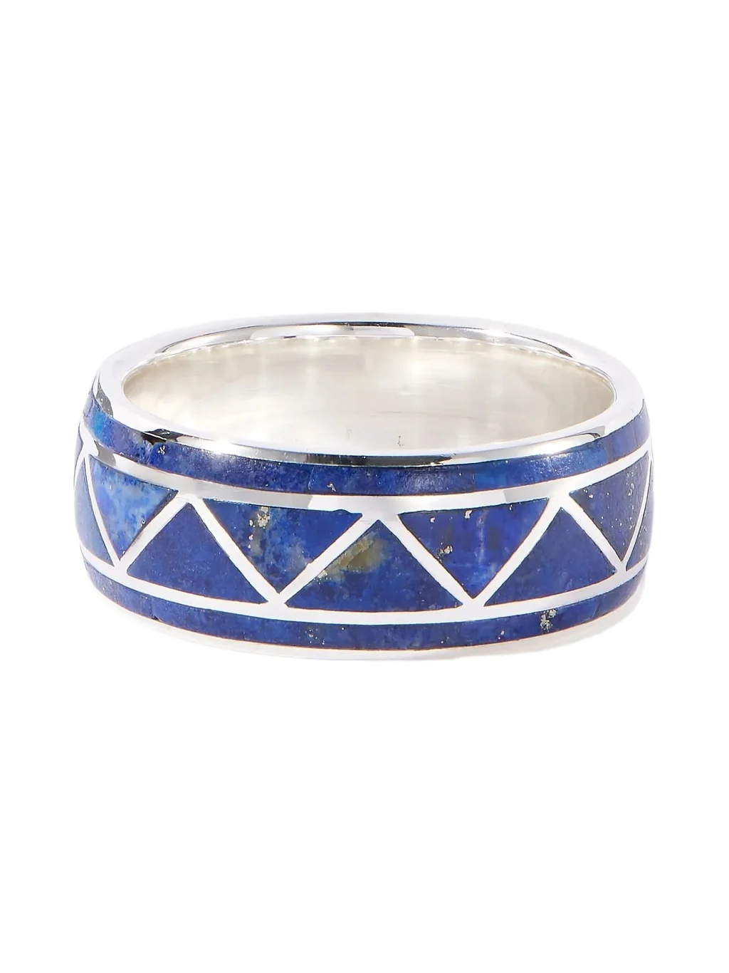 Peyote Bird Valley Sterling Silver and Lapis Ring - Men