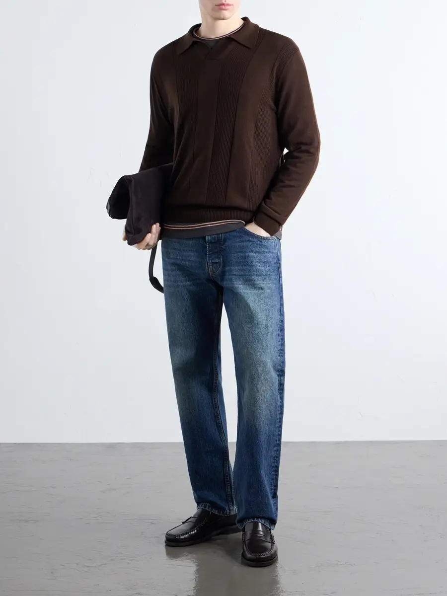 Altea Virgin Wool Polo Sweater - Men | Thumbnail 2 Altea Virgin Wool Polo Sweater - Men | Thumbnail 2