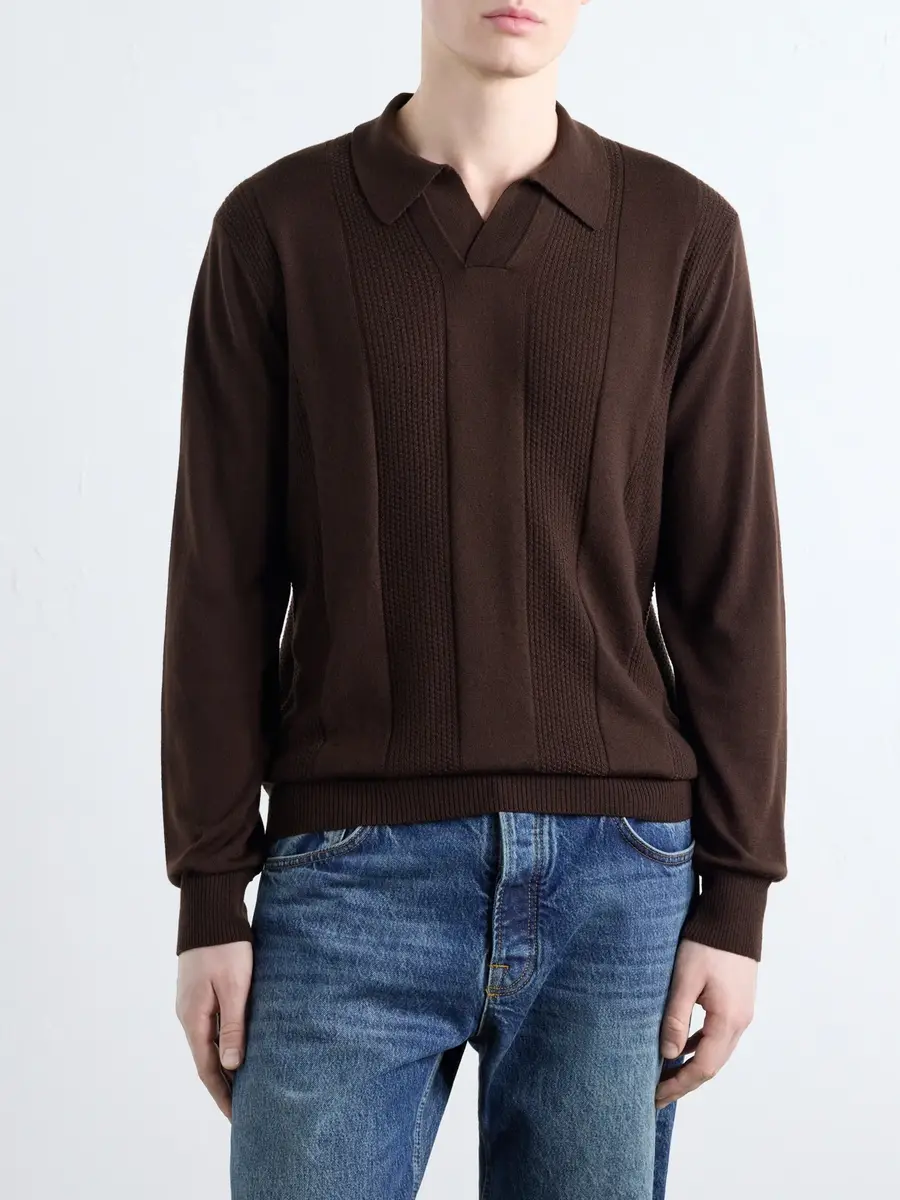 Altea Virgin Wool Polo Sweater - Men | Thumbnail 3 Altea Virgin Wool Polo Sweater - Men | Thumbnail 3