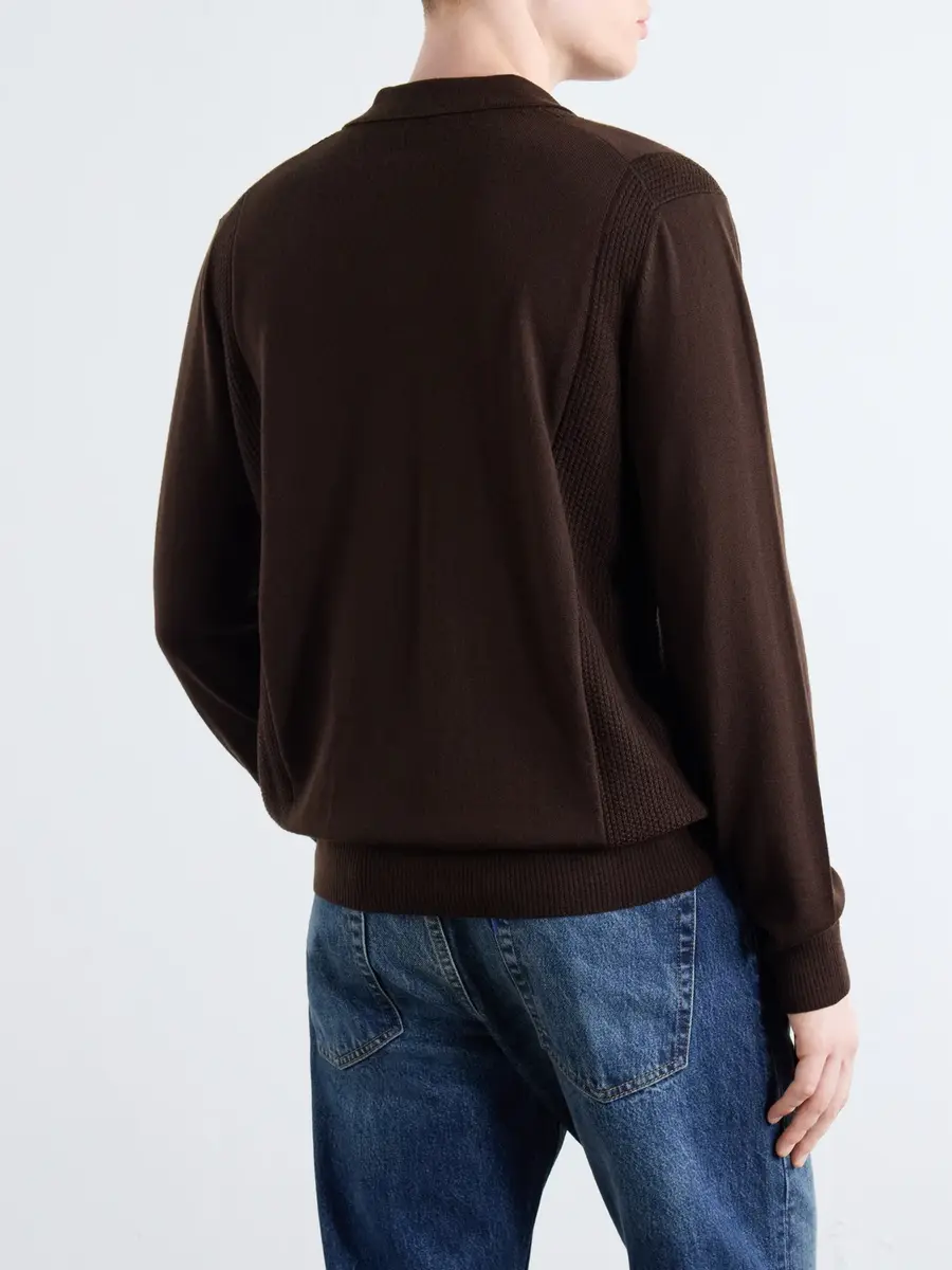 Altea Virgin Wool Polo Sweater - Men | Thumbnail 4 Altea Virgin Wool Polo Sweater - Men | Thumbnail 4