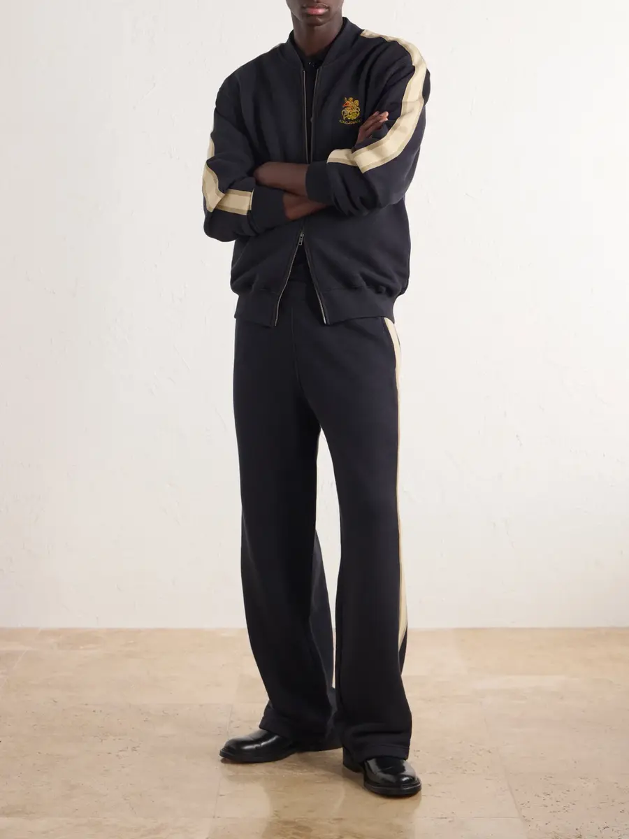 Aimé Leon Dore Saint George Logo-Embroidered Striped Cotton Track Jacket - Men | Thumbnail 2 Aimé Leon Dore Saint George Logo-Embroidered Striped Cotton Track Jacket - Men | Thumbnail 2