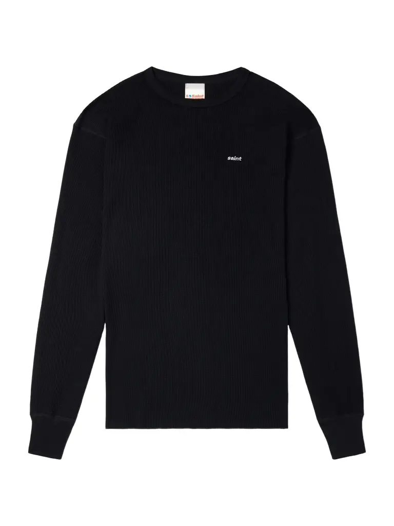 SAINT Mxxxxxx Tharmal Logo-Embroidered Waffle-Knit Cotton T-Shirt - Men