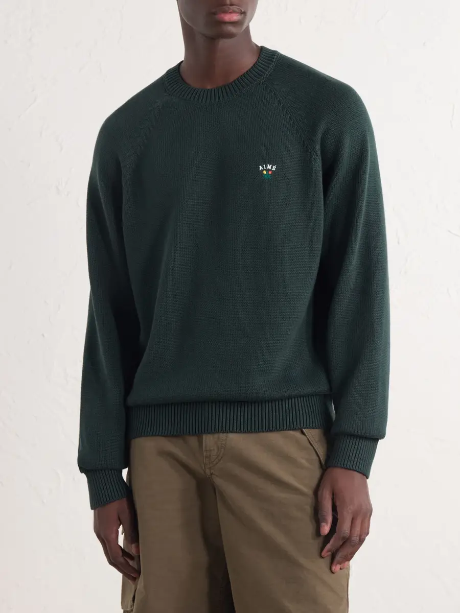 Aimé Leon Dore Logo-Embroidered Cotton Sweater - Men | Thumbnail 3
