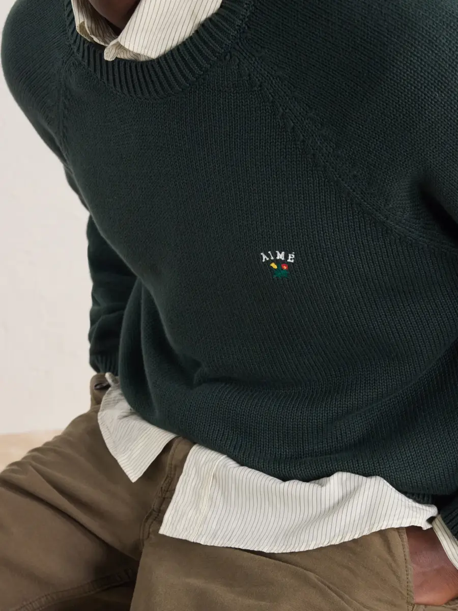 Aimé Leon Dore Logo-Embroidered Cotton Sweater - Men | Thumbnail 5