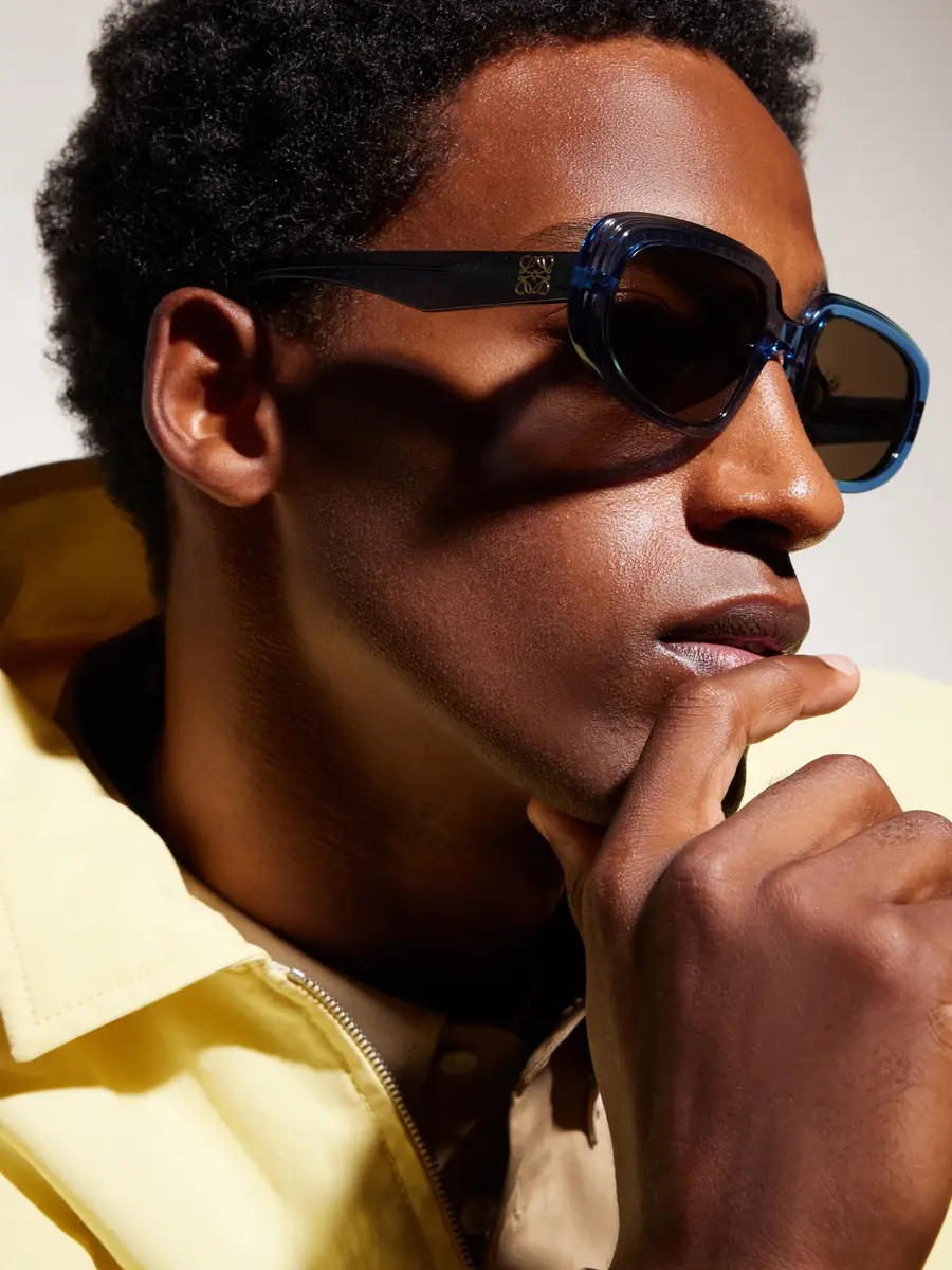 Loewe Anagram Round-Frame Acetate Sunglasses - Men | Thumbnail 5