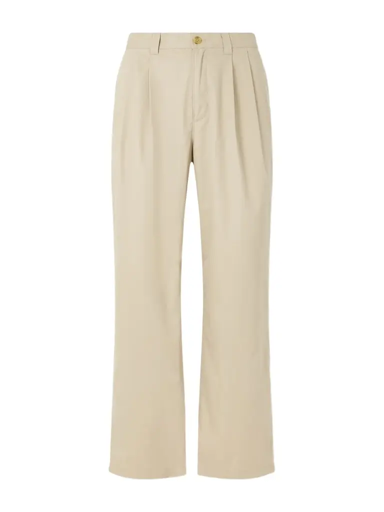 Aimé Leon Dore Straight-Leg Pleated Cotton Trousers - Men