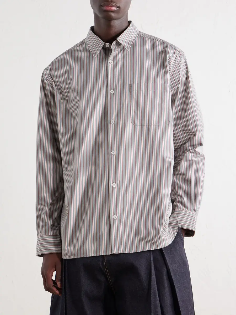A.P.C. Malo Striped Cotton-Poplin Shirt - Men | Thumbnail 3 A.P.C. Malo Striped Cotton-Poplin Shirt - Men | Thumbnail 3