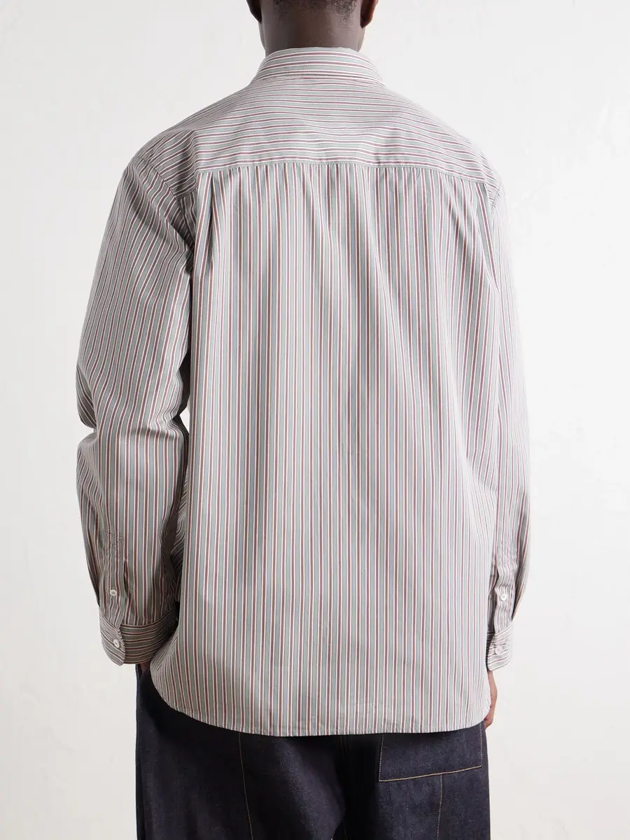 A.P.C. Malo Striped Cotton-Poplin Shirt - Men | Thumbnail 4 A.P.C. Malo Striped Cotton-Poplin Shirt - Men | Thumbnail 4