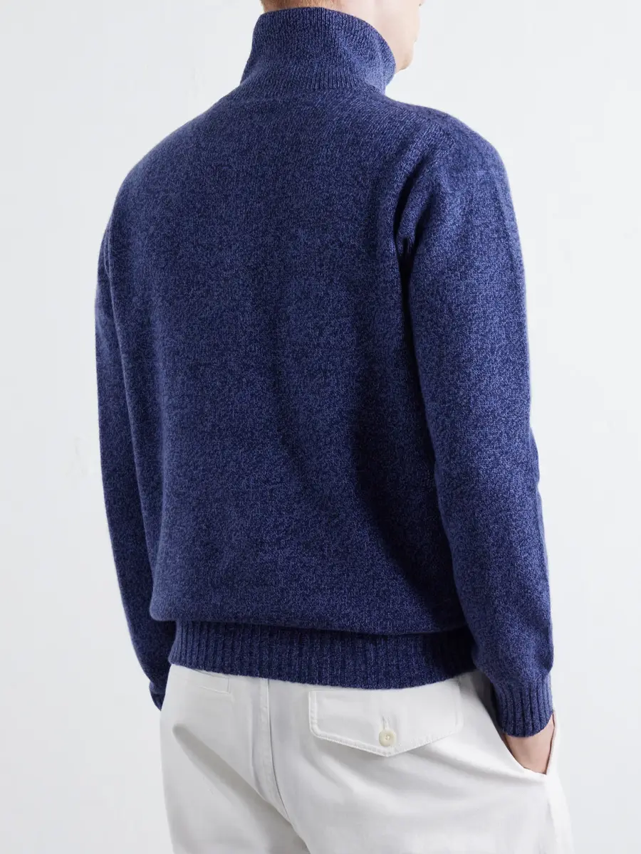 Altea Wool and Cashmere-Blend Half-Zip Sweater - Men | Thumbnail 4 Altea Wool and Cashmere-Blend Half-Zip Sweater - Men | Thumbnail 4