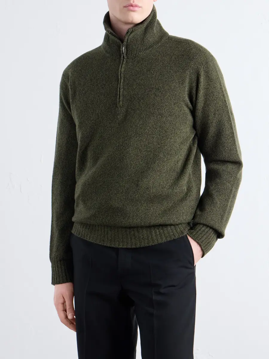 Altea Wool and Cashmere-Blend Half-Zip Sweater - Men | Thumbnail 3 Altea Wool and Cashmere-Blend Half-Zip Sweater - Men | Thumbnail 3