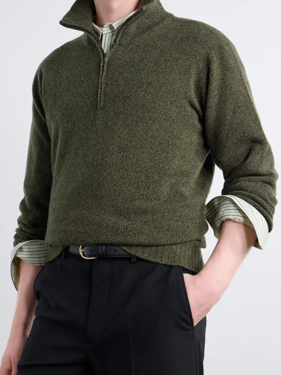 Altea Wool and Cashmere-Blend Half-Zip Sweater - Men | Thumbnail 5 Altea Wool and Cashmere-Blend Half-Zip Sweater - Men | Thumbnail 5