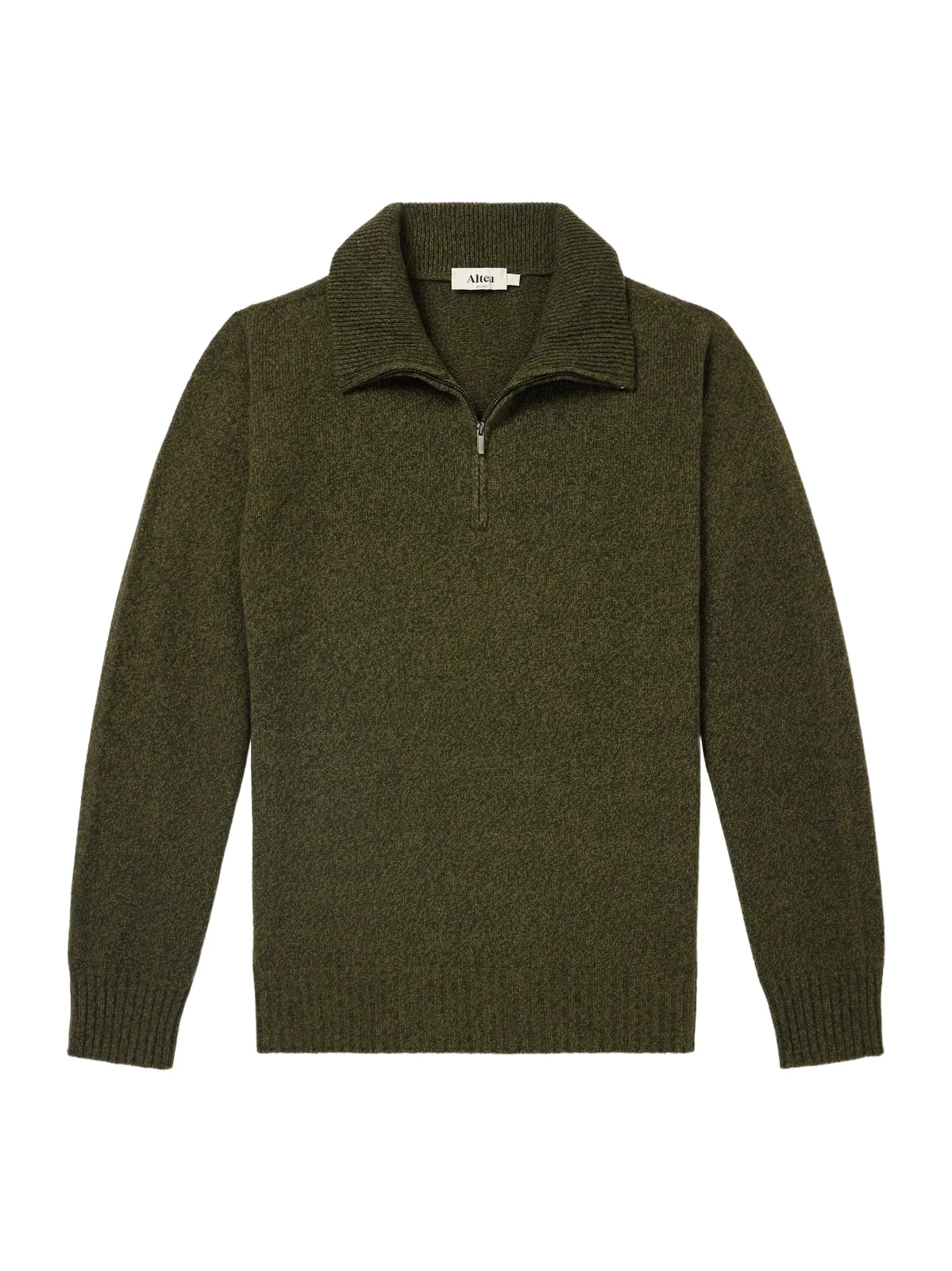 Altea Wool and Cashmere-Blend Half-Zip Sweater - Men