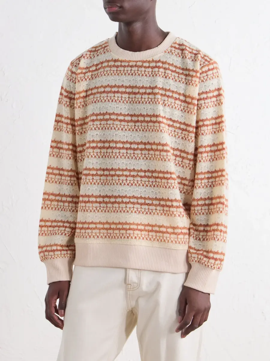 Corridor Striped Pointelle-Knit Sweater - Men | Thumbnail 3 Corridor Striped Pointelle-Knit Sweater - Men | Thumbnail 3