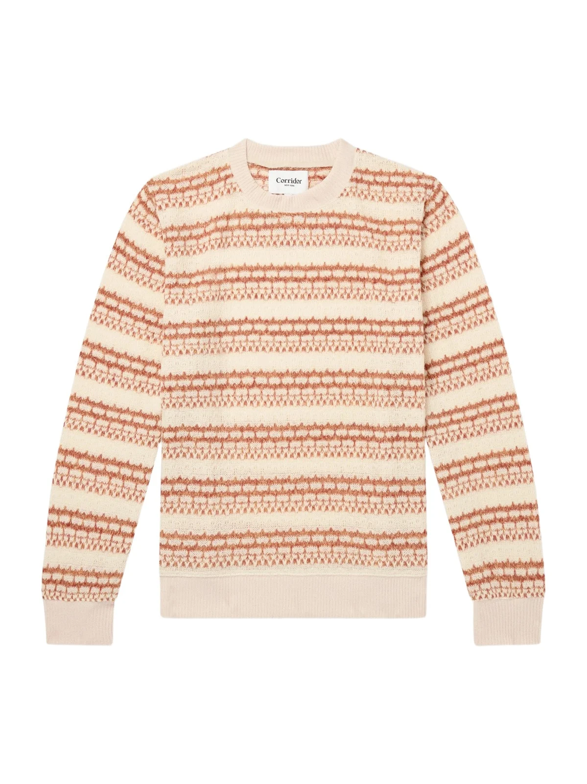 Corridor Striped Pointelle-Knit Sweater - Men