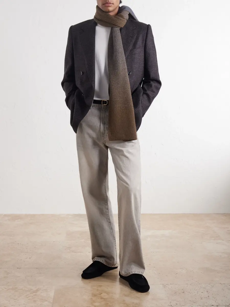 Johnstons of Elgin Pioneer Cashmere Scarf - Men | Thumbnail 2 Johnstons of Elgin Pioneer Cashmere Scarf - Men | Thumbnail 2