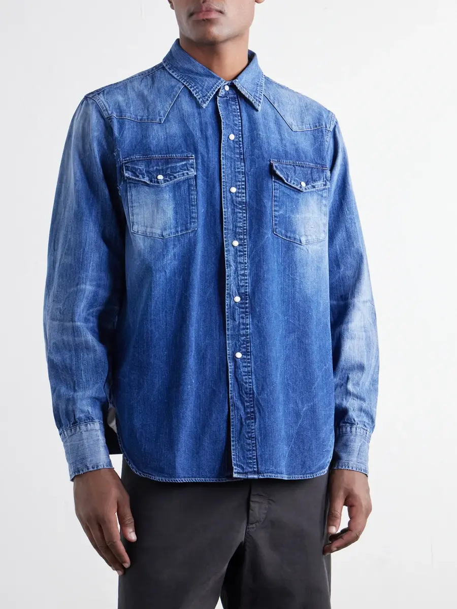 Visvim Social Sculpture Denim Shirt - Men | Thumbnail 3 Visvim Social Sculpture Denim Shirt - Men | Thumbnail 3