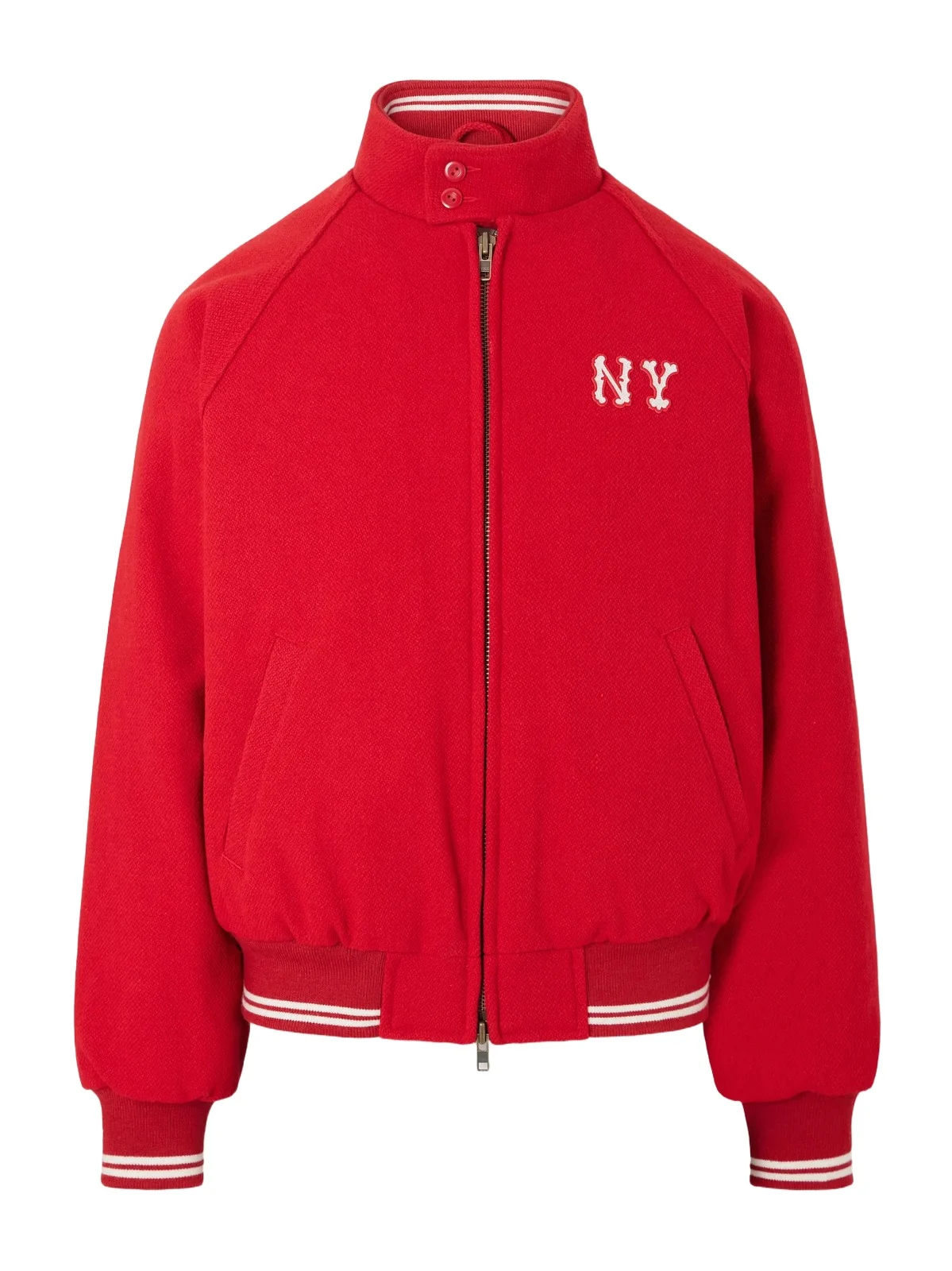 Aimé Leon Dore Ny Highlanders Logo-Embroidered Wool-Blend Varsity Jacket - Men