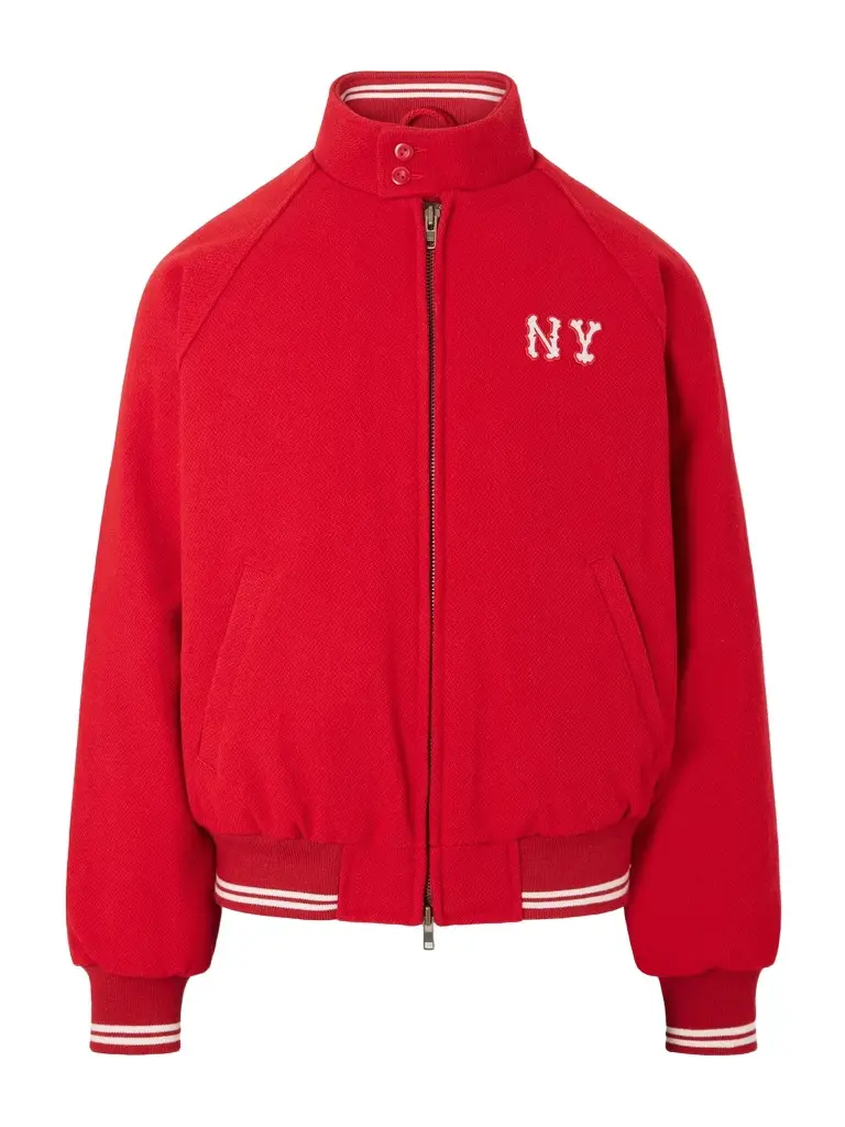 Aimé Leon Dore Ny Highlanders Logo-Embroidered Wool-Blend Varsity Jacket - Men