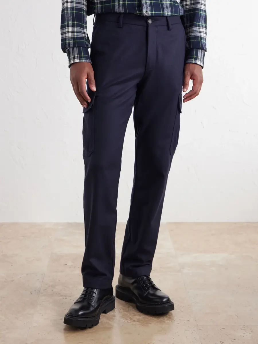 MR P. Straight-Leg Wool-Flannel Cargo Trousers - Men | Thumbnail 3