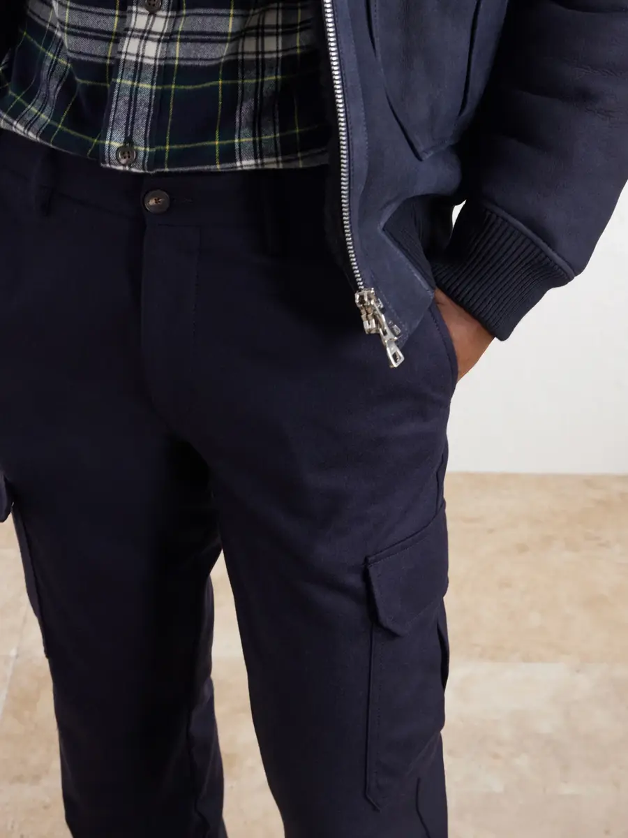 MR P. Straight-Leg Wool-Flannel Cargo Trousers - Men | Thumbnail 5